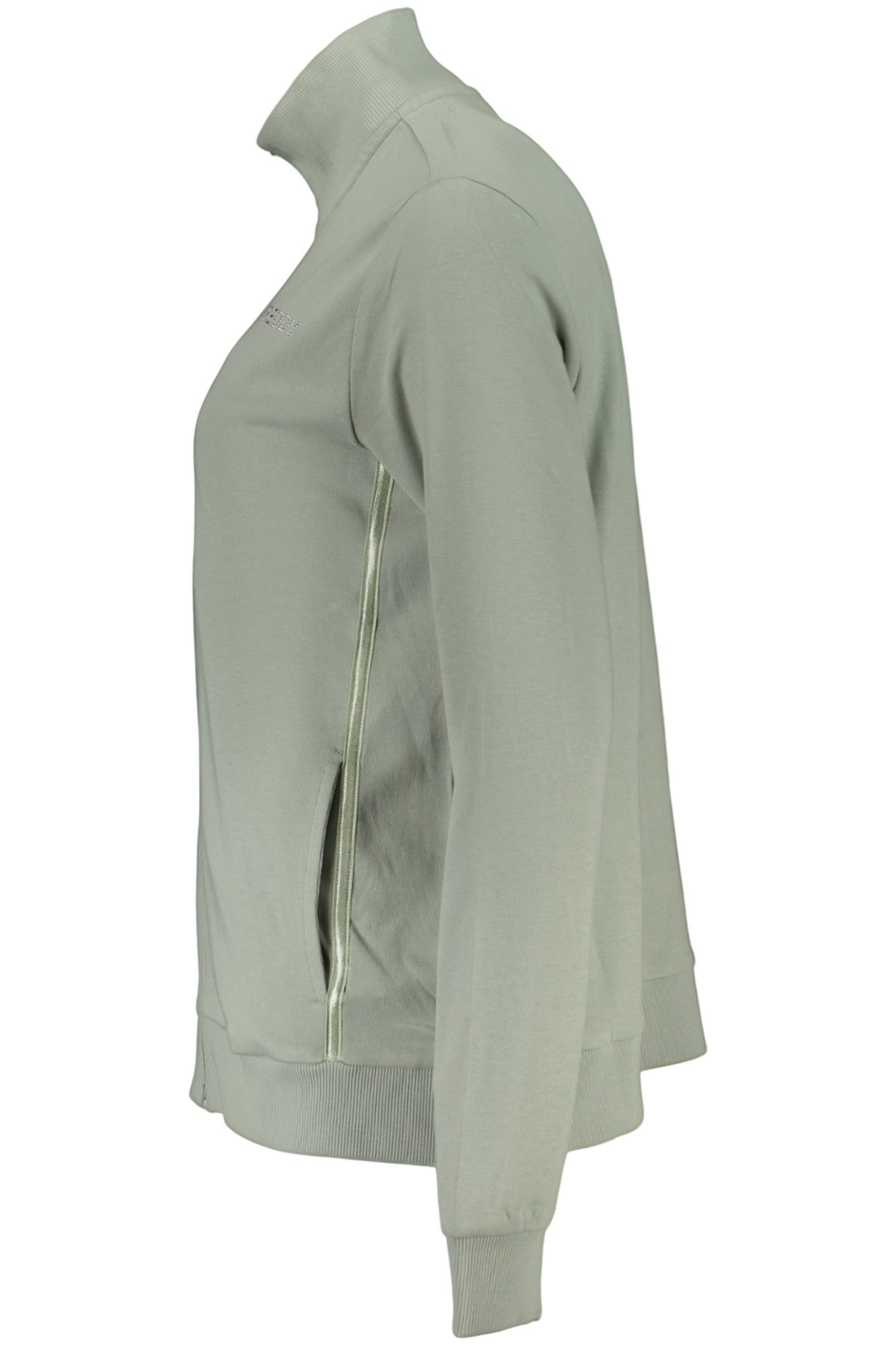 Freddy Sweatshirt Grüne Damen-Sweatjacke mit Reißverschluss und