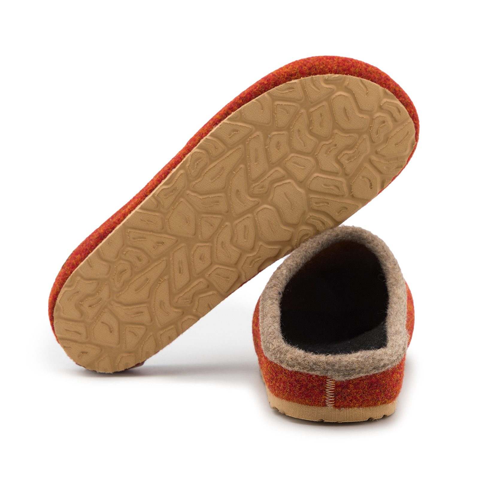 Pantoffelmann Filzclogs mit Fußbett Filzhausschuhe Herren Damen Filz Clog Pantoffel Hausschuh (1 Paar) hoher Tragekomfort, angenehme Passform