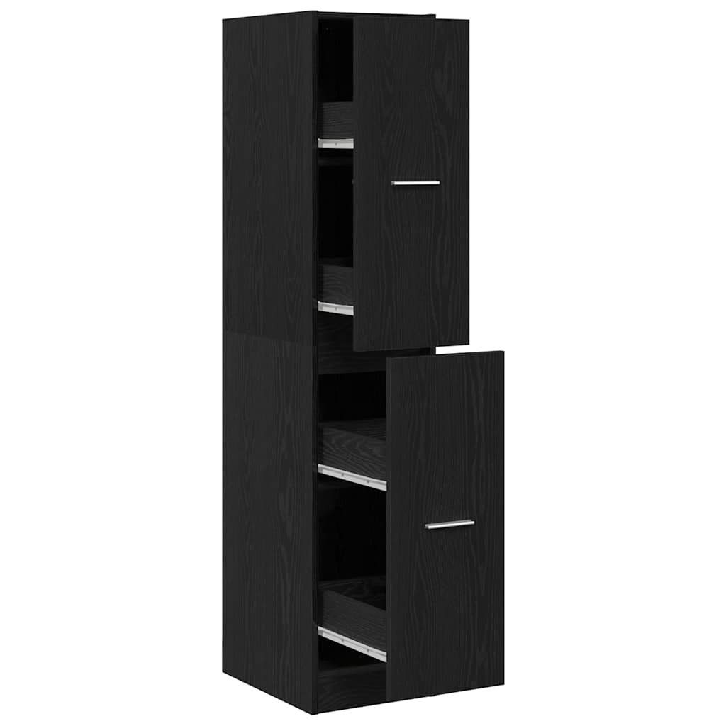 vidaXL Apothekerschrank Apothekerschrank Schwarze Eiche 30 x 41 x 144,5 cm Holzwerkstoff