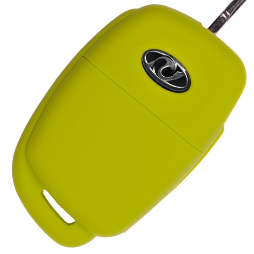 Tasten mt-key 3 Hyundai Apfelgrün, i10 ix35 Softcase Schlüsseltasche i40 ix25 Tucson Autoschlüssel i20 für Schutzhülle Silikon Sonata Elantra