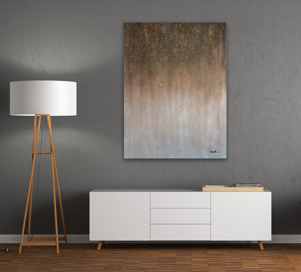ArtUniverse Gemälde Abstrakter Sternenhimmel 90 x 120 cm, Abstrakt