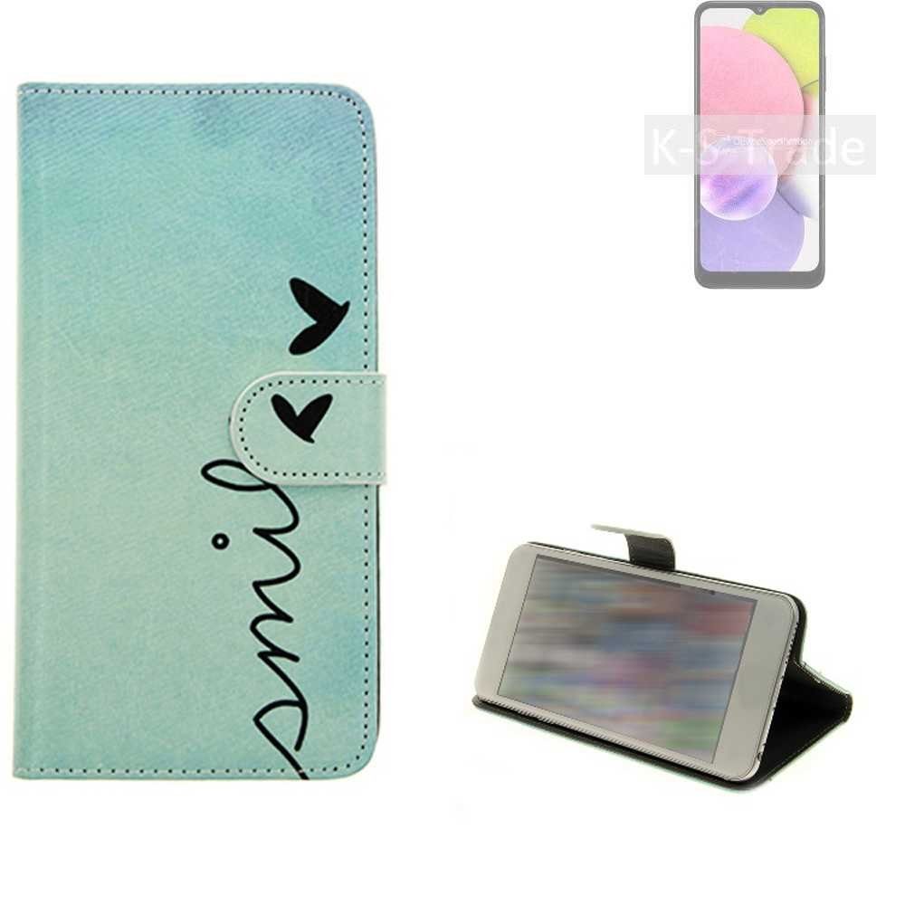K-S-Trade Handyhülle für Samsung Galaxy A03, Schutz Hülle Handy Hülle Hülle Handyhülle cover bookstyle Etui