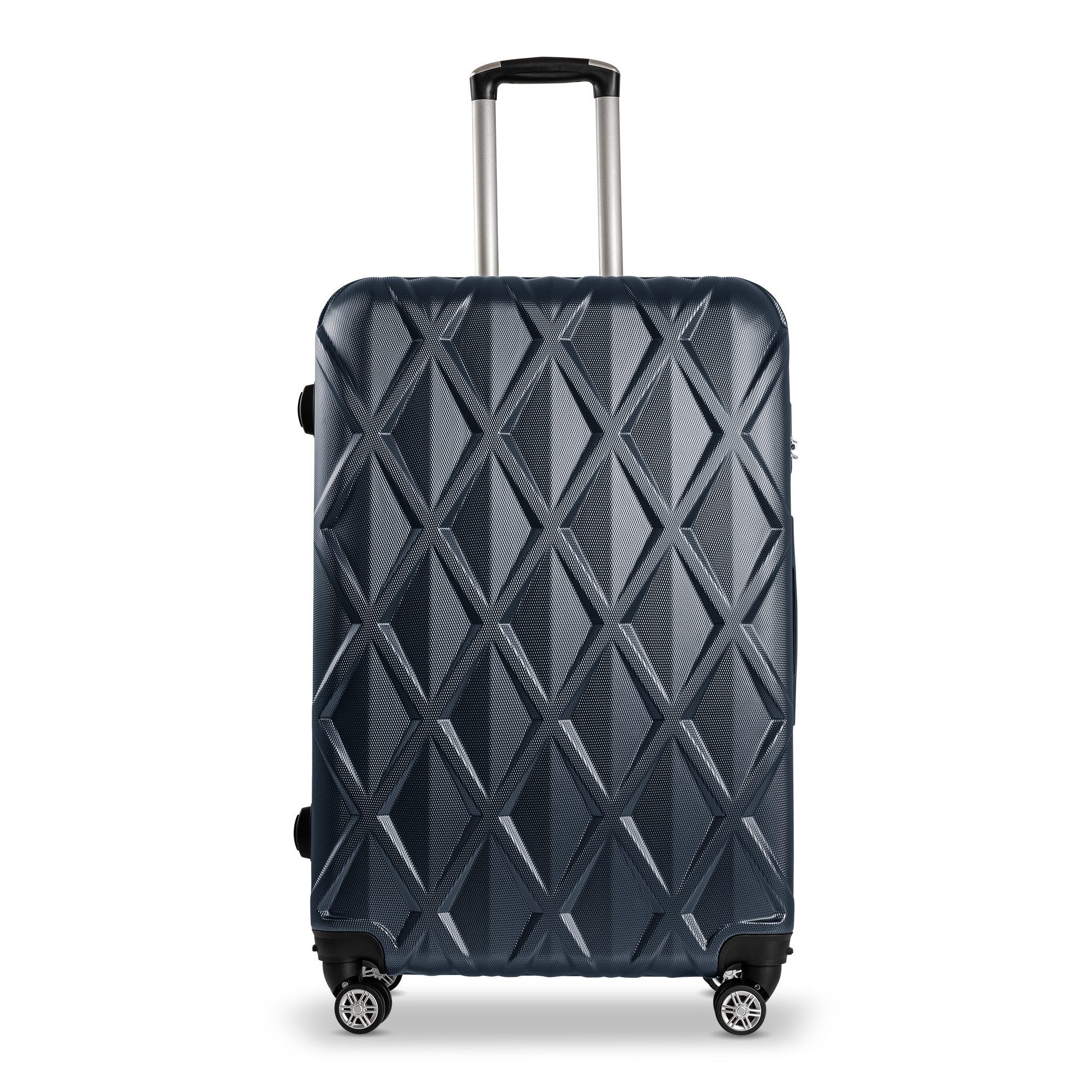 Sparsando Hartschalen-Trolley Hartschalen-Kofferset Premium-Qualität ABS-Gepäcktrolley&Design-Muster, 4 x 360° Zwillings Rollen, 360° drehbare 4 Rollen Teleskopgriff wasserdicht