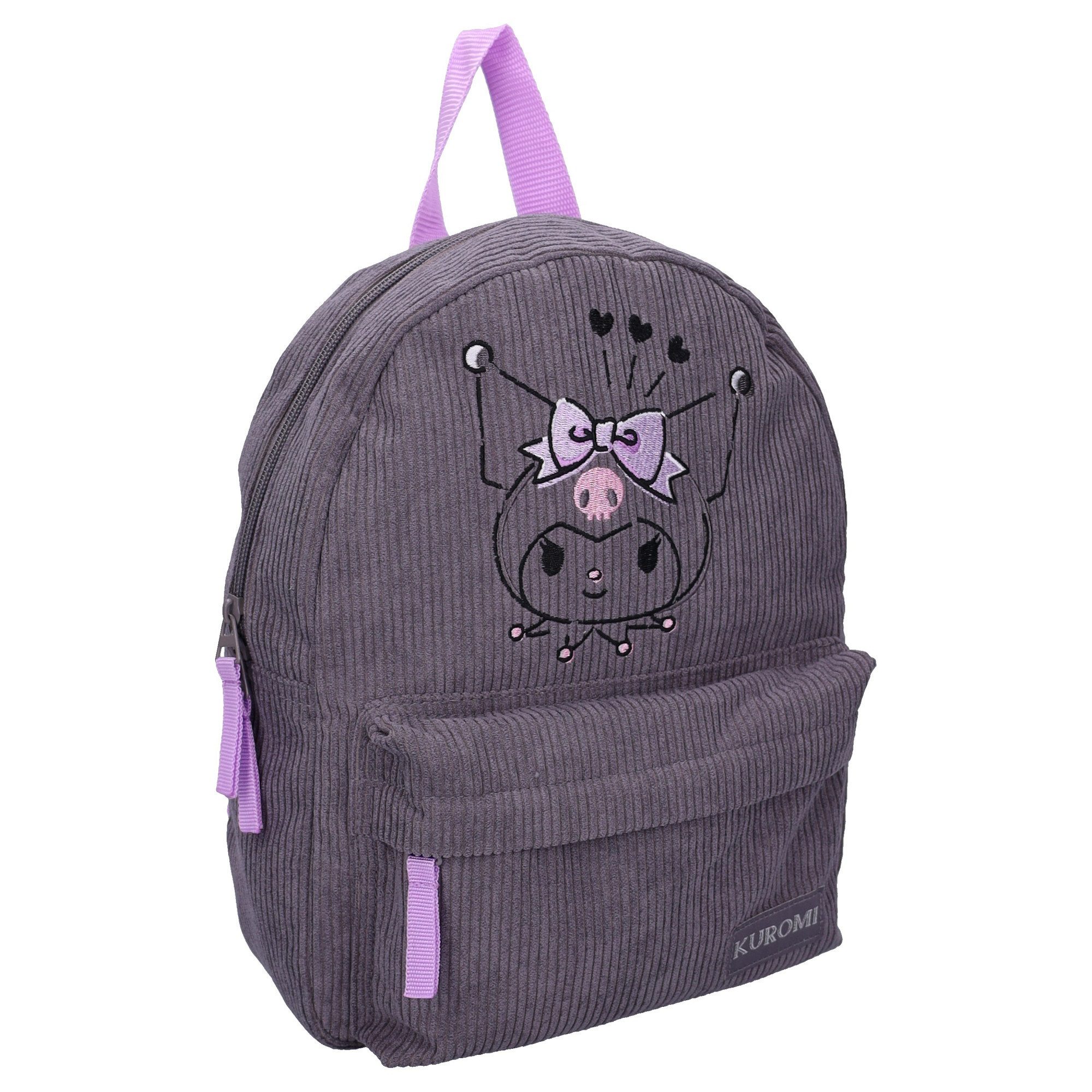 Hello Kitty Rucksack Kuromi Have a Nice Day Kinderrucksack mit Frontfach und Reißverschluss