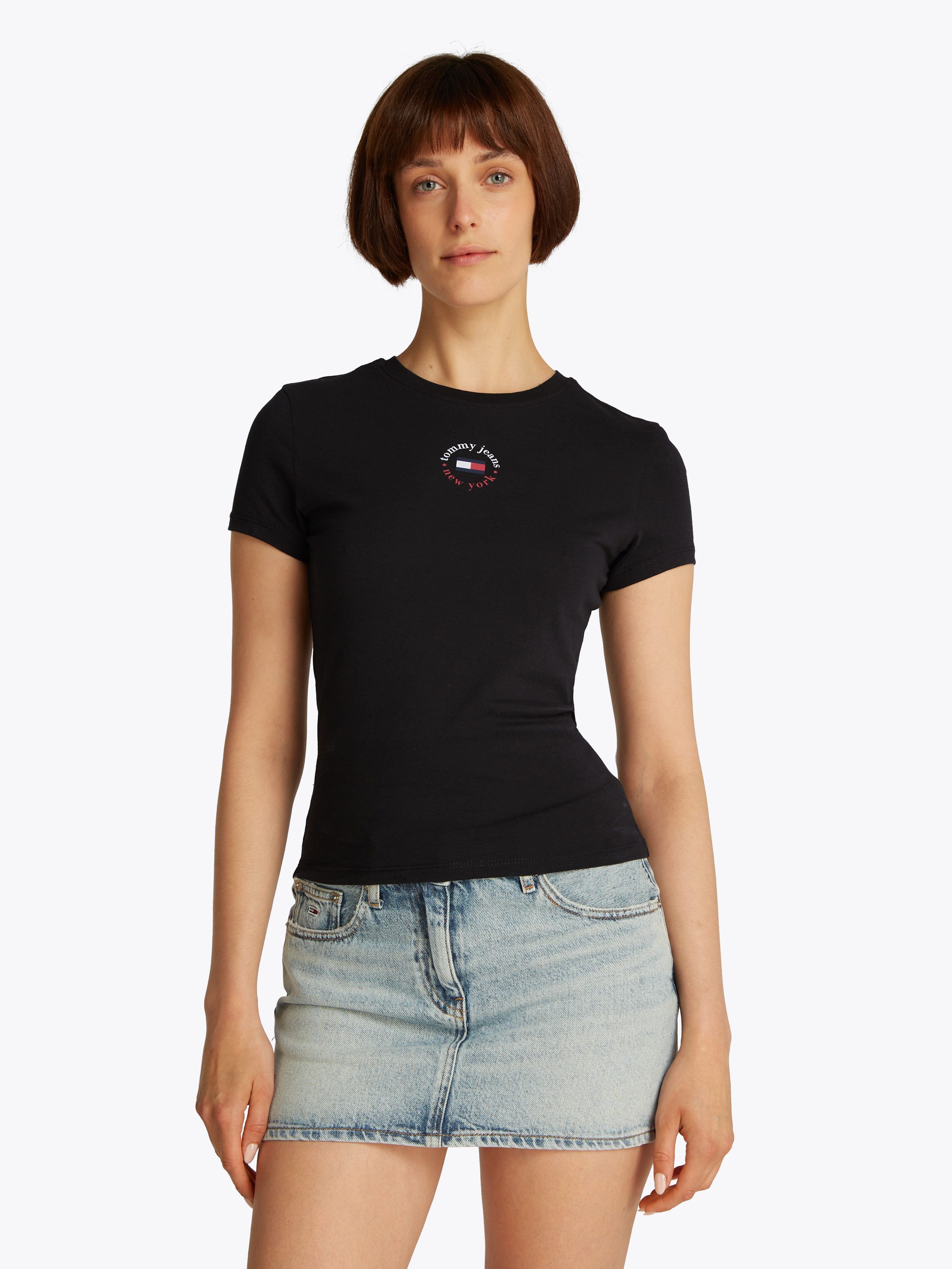 Tommy Jeans T-Shirt TJW SLIM ESSENTIAL LOGO 2 TEE mit Logoschriftzug günstig online kaufen