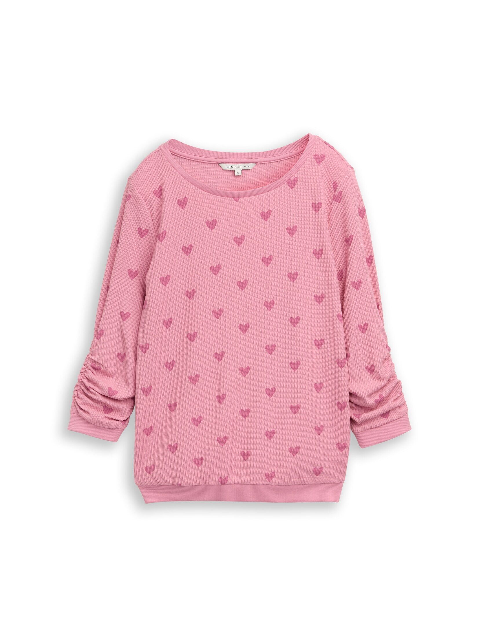 TOM TAILOR Denim Sweatshirt Strick & Sweatshirts Slim Fit Sweatshirt mit He günstig online kaufen