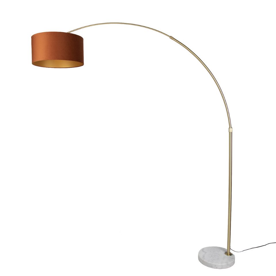 Qazqa Bogenlampe Xxl, ohne Leuchtmittel, Kaltweiß, QAZQA Bogenlampe, e27, Messing, Stahl, Modern