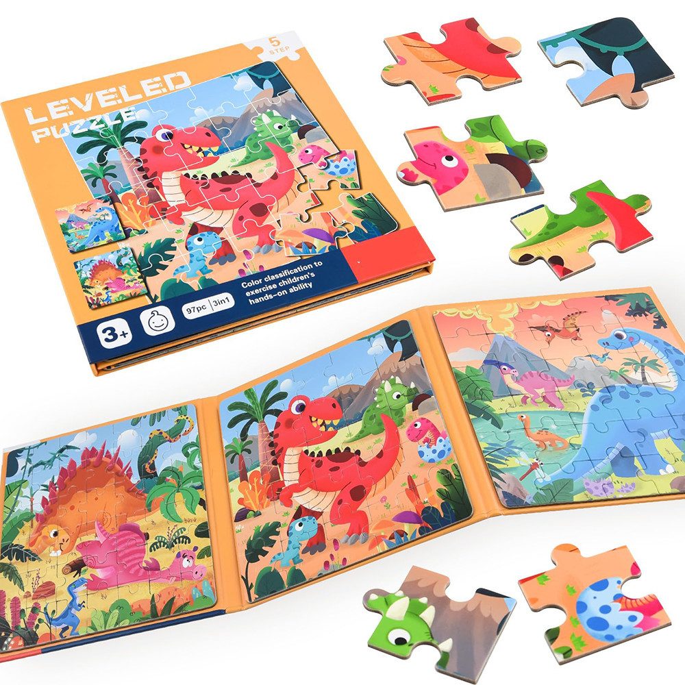 CLTYQ Steckpuzzle Magnetische Puzzle für Kinder, 25-30-42 Teile Kinderpuzzl günstig online kaufen