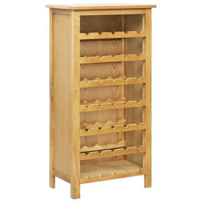 vidaXL Weinregal Weinschrank 56 x 32 x 110 cm Massivholz Eiche, 1-tlg.