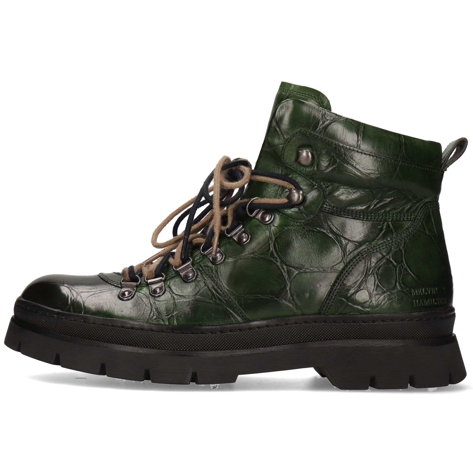 Melvin & Hamilton Jaden 5 Leder-Schnürstiefeletten für Herren Stiefelette Plateausohlen, Echtes Leder, Vegetabile Gerbung