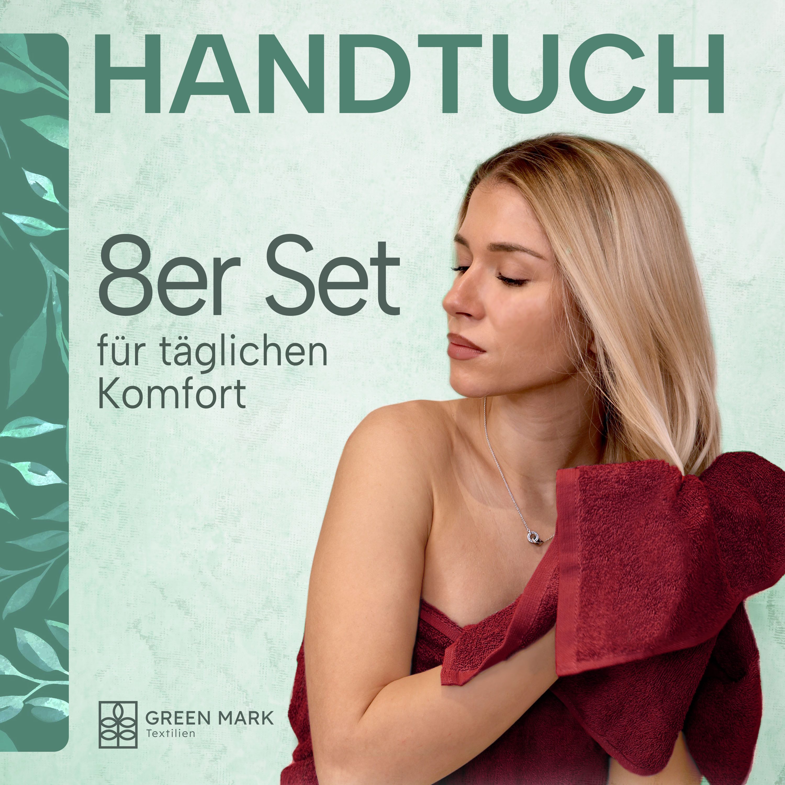 NatureMark Handtücher 8er-Sparpack Handtücher 50x100cm, 100% Baumwolle (8-S günstig online kaufen