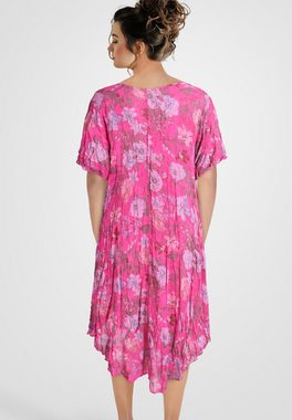 PEKIVESSA Sommerkleid Kleid mit Blumenmuster kurzarm (Set, 2-tlg) mit Unterkleid