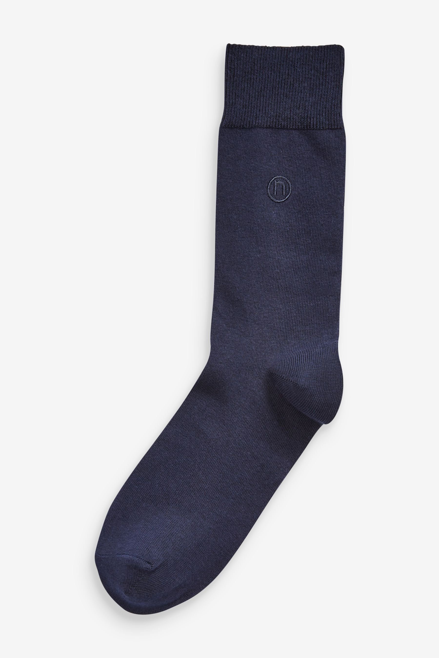 Next Navy (10-Paar) Blue Logo Bestickte Kurzsocken Herrensocken