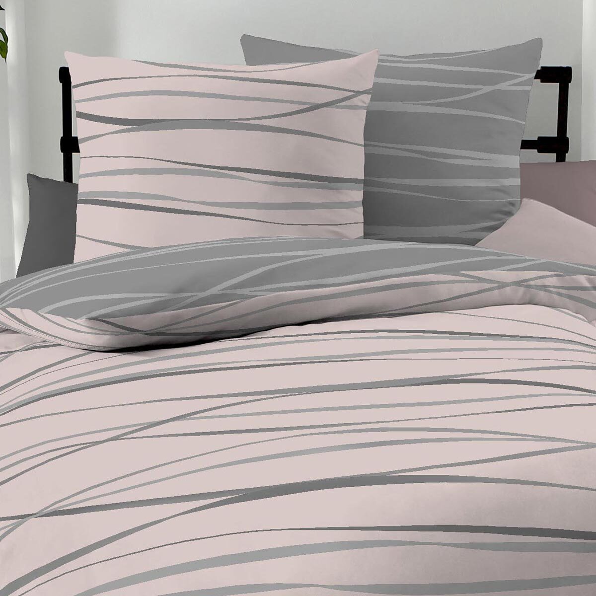 TRAUMSCHLAF Bettwäsche Bibermotion rosa, Biber, 2 günstig online kaufen