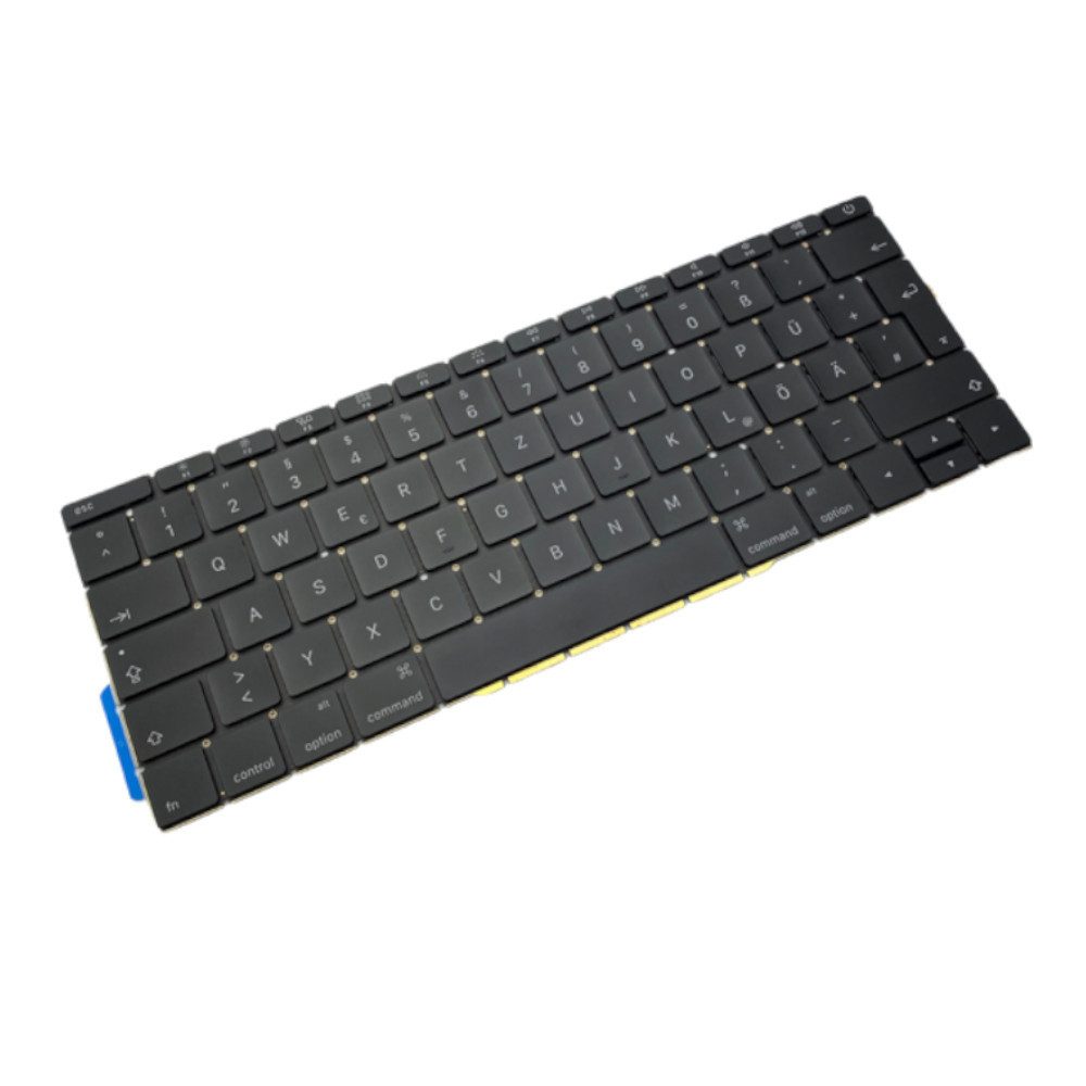 Trade-Shop Ersatz passend für Apple MacBook Pro 13" Retina A1708 (2016, 2017) Tastatur (Tasten: Deutsch, QWERTZ / Farbe: Schwarz / mit Hintergrundbeleuchtung)