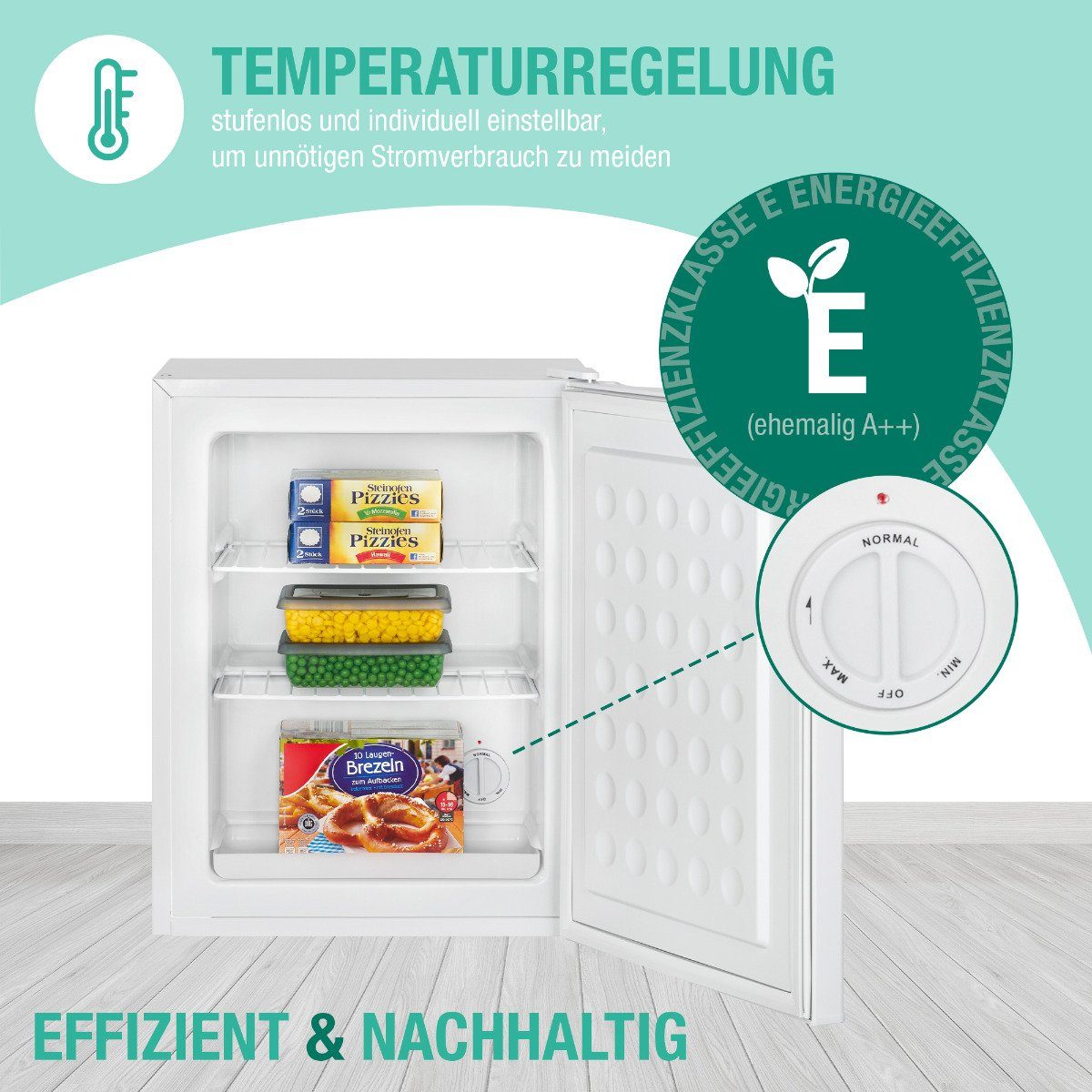 BOMANN Gefrierschrank GB 7236, 63.2 cm hoch, 47 cm breit, Gefrierschrank klein mit 42L Nutzinhalt & wechselbarem Türanschlag