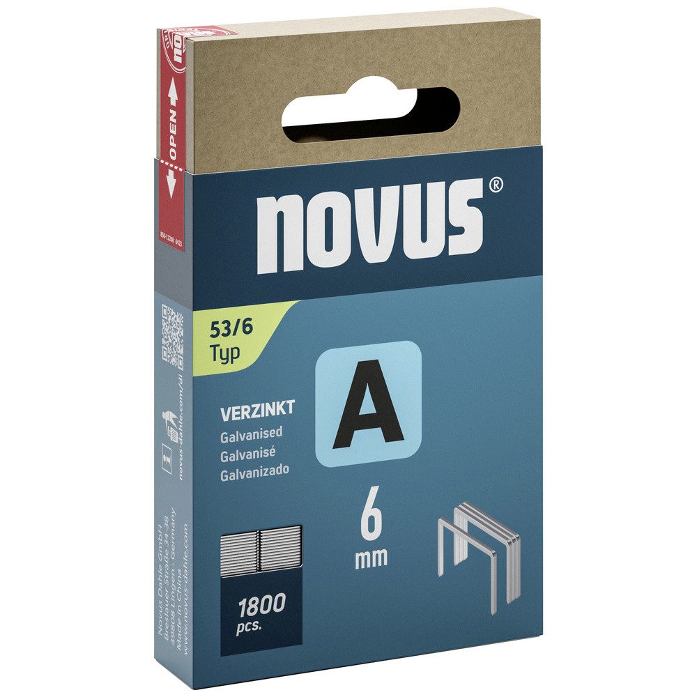 NOVUS Tackerklammer Novus Tools 042-0773 Feindrahtklammern Typ 53 1800 St. Abmessungen (L