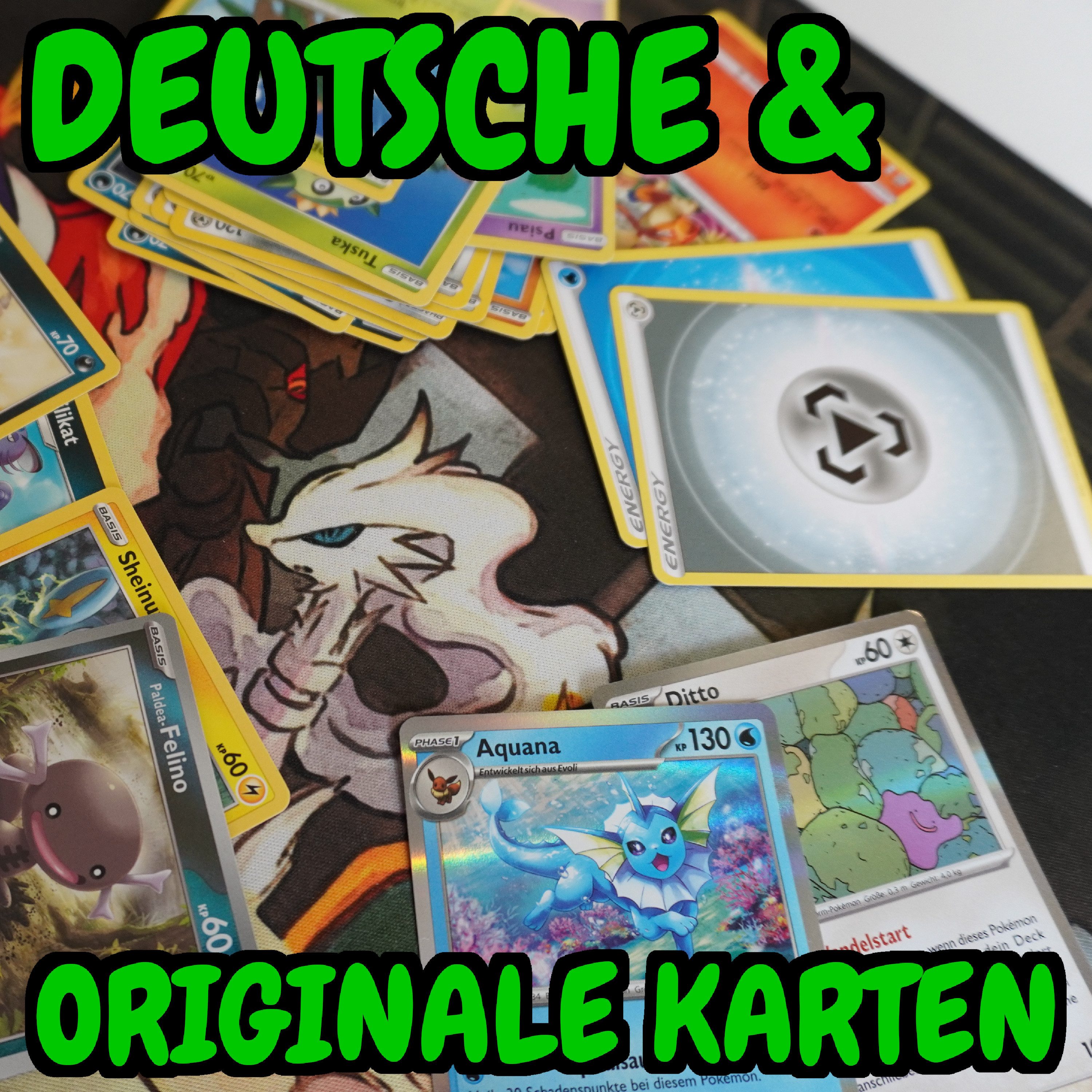 Varietyz Sammelkarte 50 verschiedene Pokemon Karten Deutsch Original Karten Set - 2 Holos