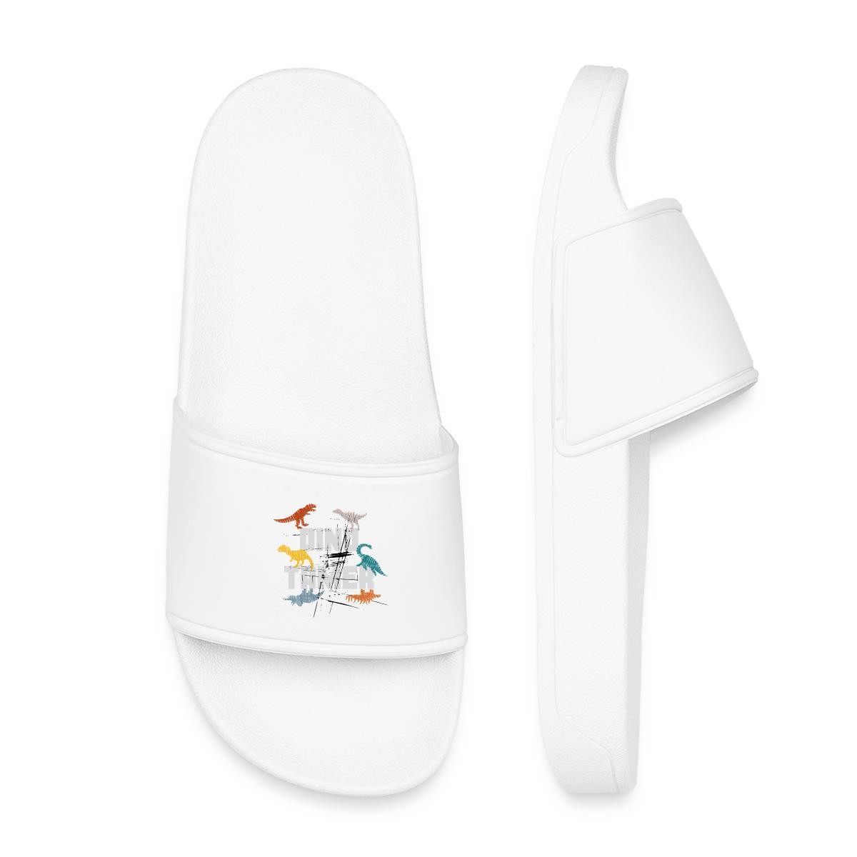 Spreadshirt Dino Bändiger, Dinosaurier T-Rex Badelatschen Kinder Badeschuh