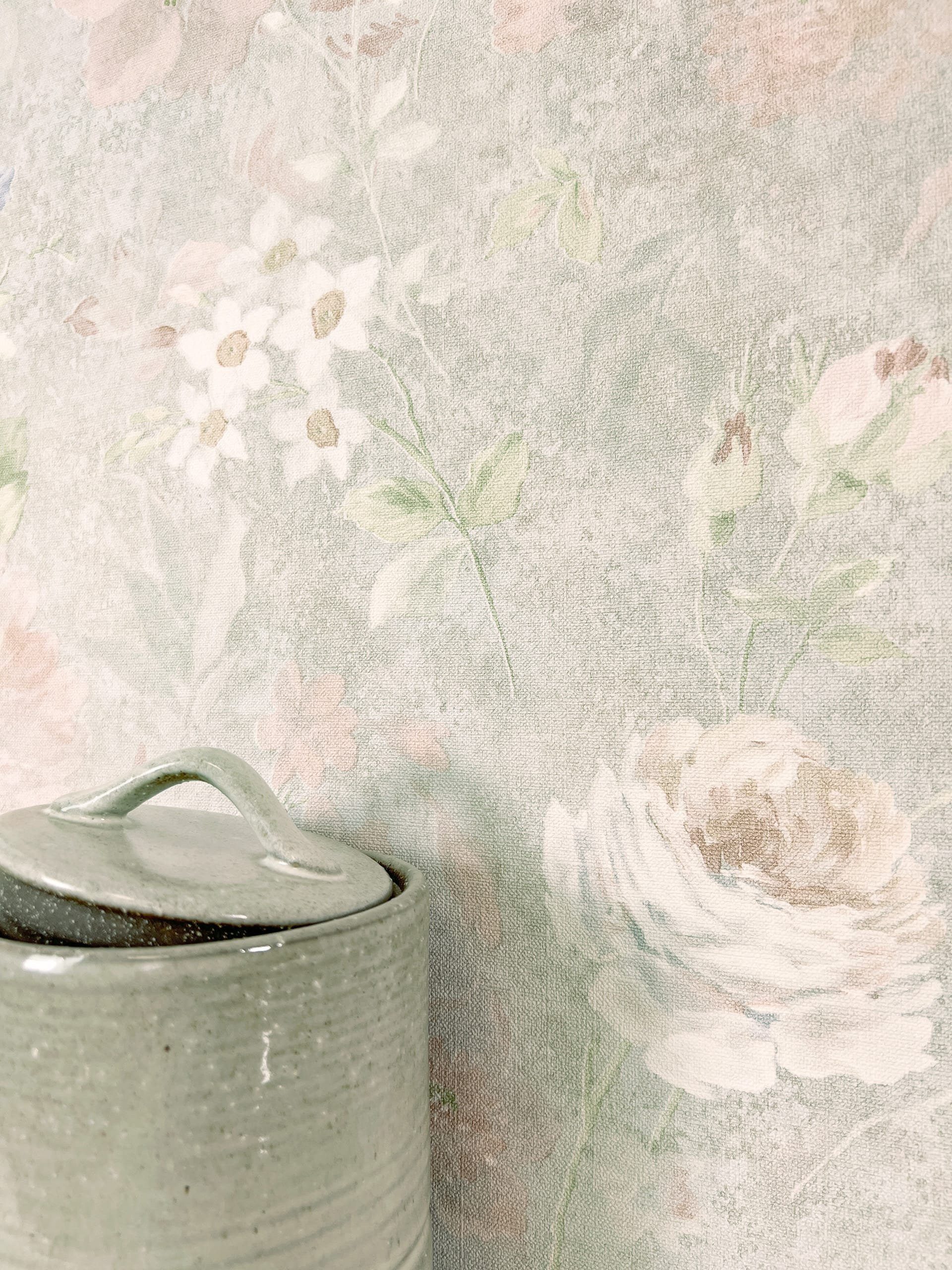 Newroom Vliestapete, Grau Tapete Floral Blumen günstig online kaufen