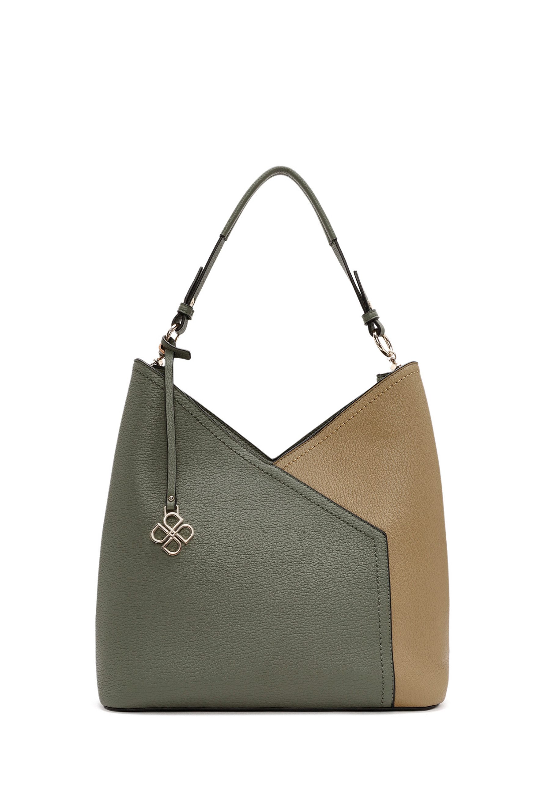 Derimod Umhängetasche Schultertasche aus Kunstleder, Kunstleder, Schulterriemen, Groß