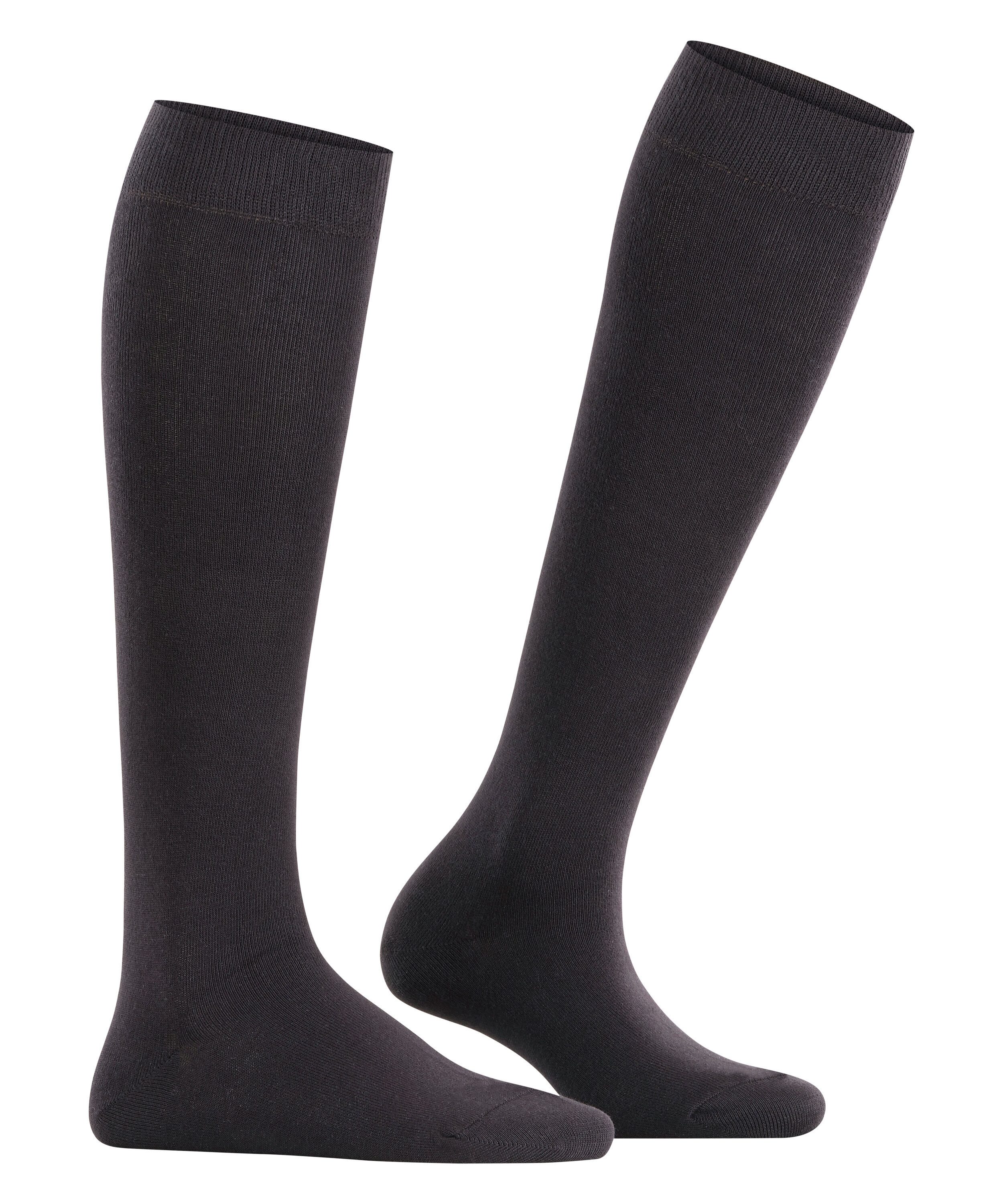 Esprit Kniestrümpfe Basic Pure blickdicht, unifarbenes Basic-Design, geripptes Bündchen