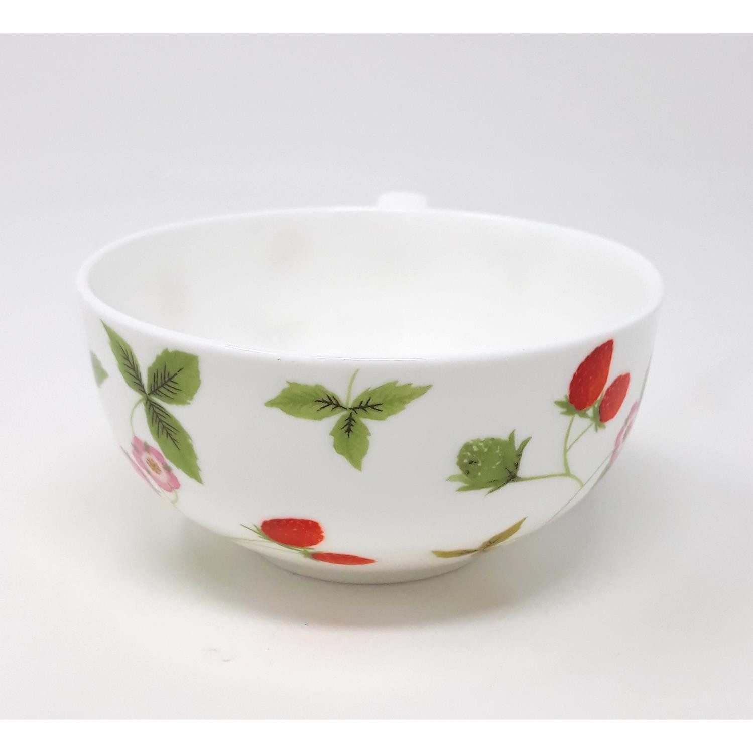 TeaLogic Tasse Erdbeeren, Porzellan, Höhe: 5cm, Farbe: Weiß, Motiv: Erdbeeren