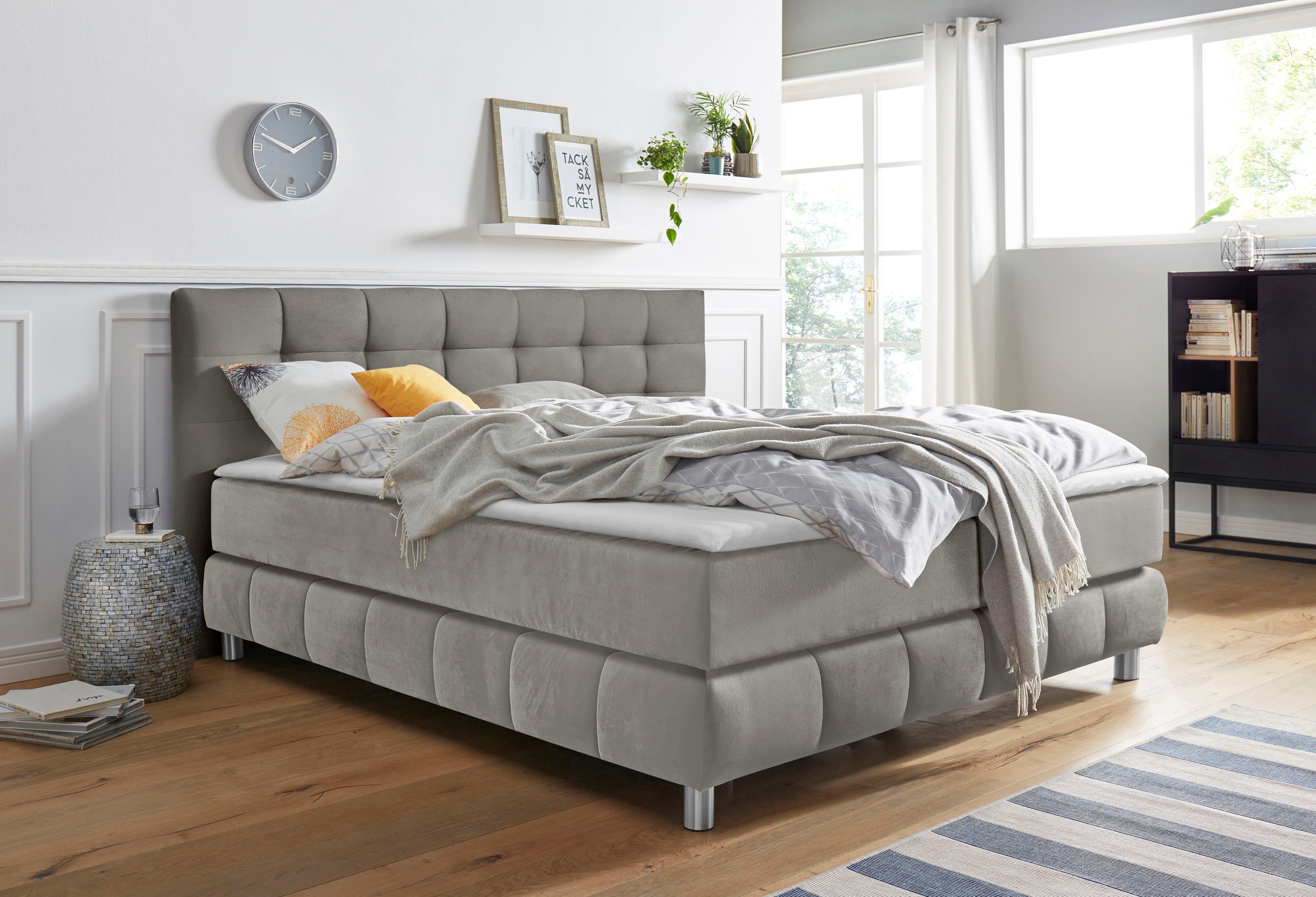 Home affaire Boxspringbett Salo, incl. Topper, 6 Breiten, 2 Härtegrade, TFK auch in Härtegrad 4
