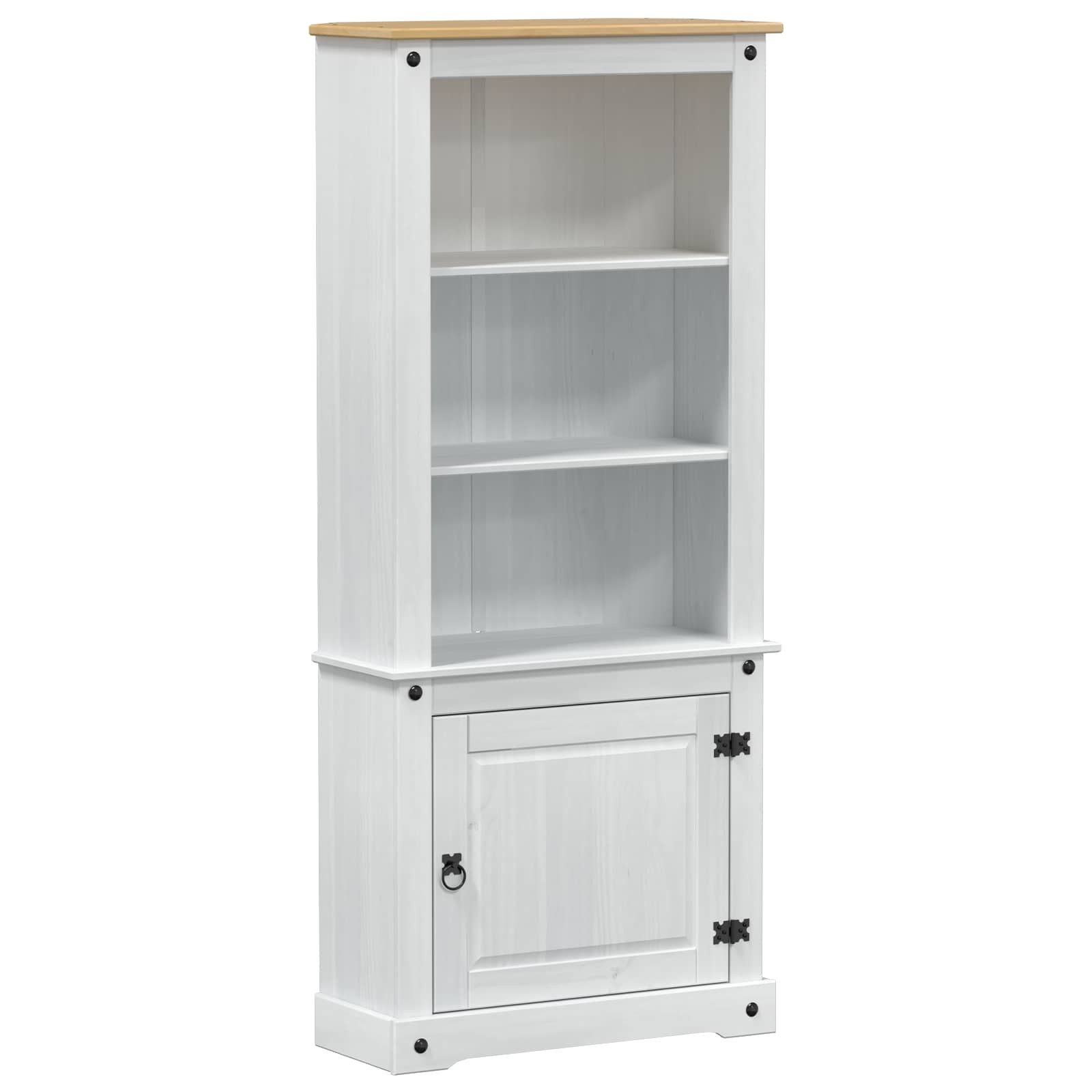 vidaXL Highboard 74 x 38 x 170 cm Highboard Weiß 74x38x170 cm Massives Kiefernholz