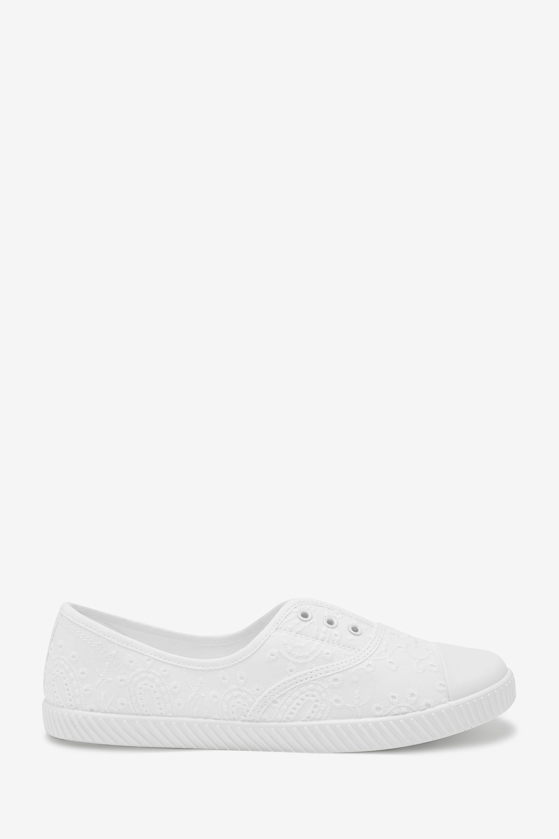 Next White Sneaker (1-tlg) mit Schuhe Lochmuster Slip-On