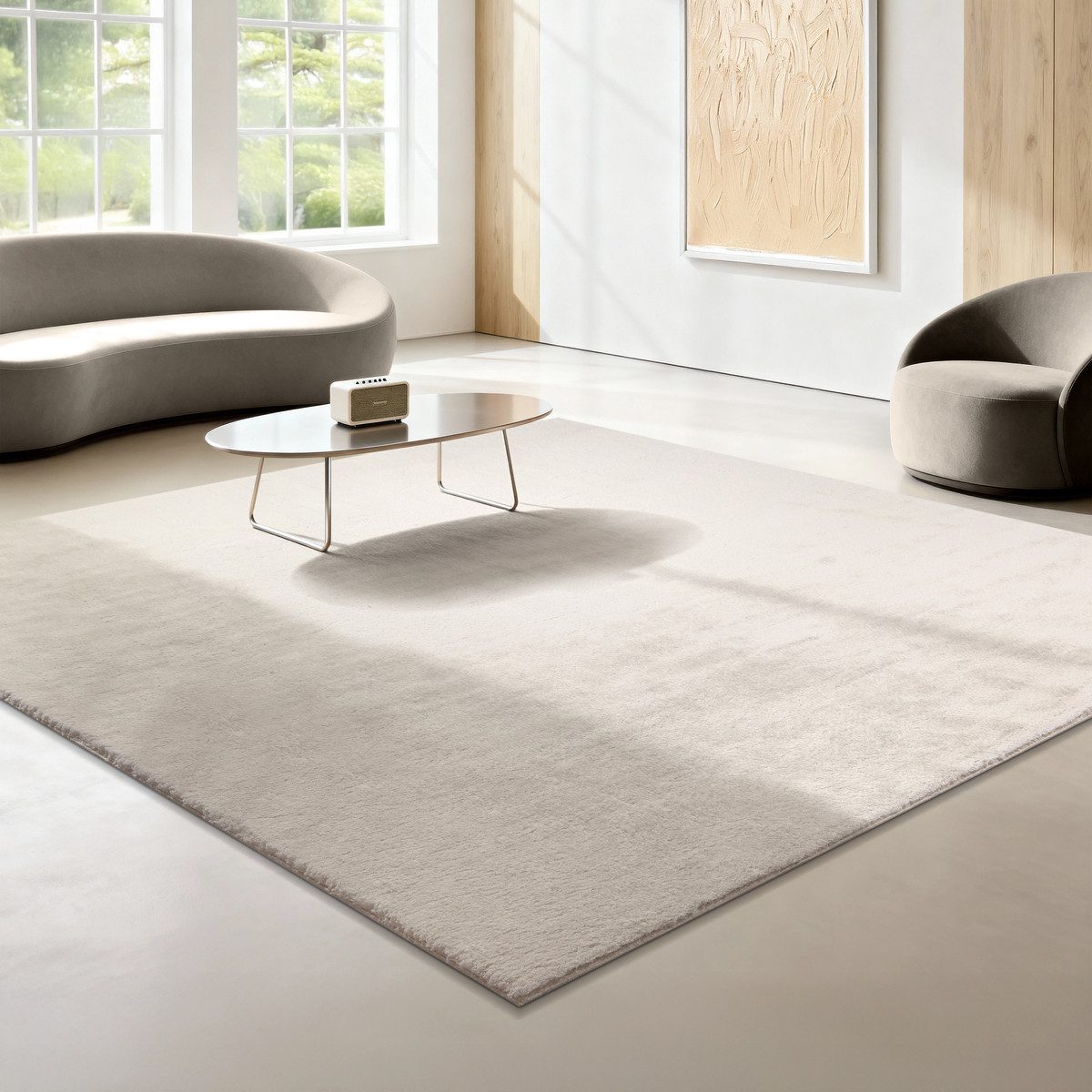 the carpet Teppich kuschelig & Super Soft, Anti-Rutsch Unterseite, rechteckig, Höhe: 16 mm, Waschbar bis 30 Grad, Felloptik, Wohnzimmer Teppich, Kundenliebling