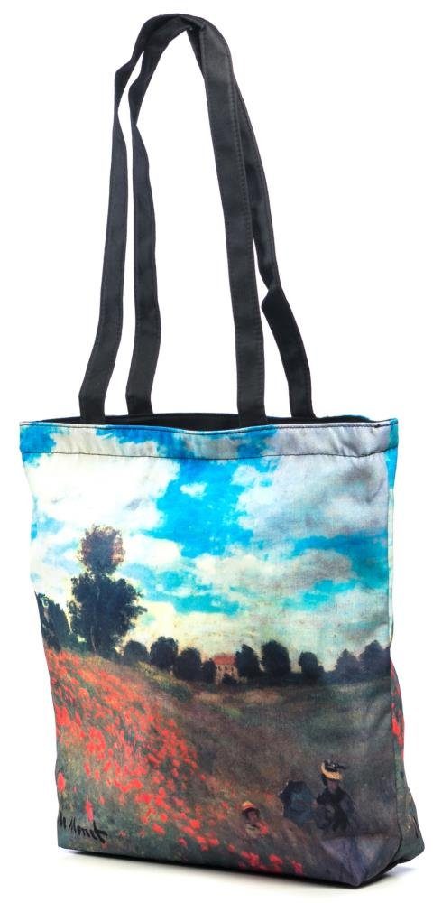 Luckyweather not just any other day Shopper Einkaufstasche / Shopping Bag Motiv MOHNBLUMENFELD (1-tlg., 1 Stück Shopping Bag), Schultertasche beidseitig bedruckt mit Motiv bedruckt