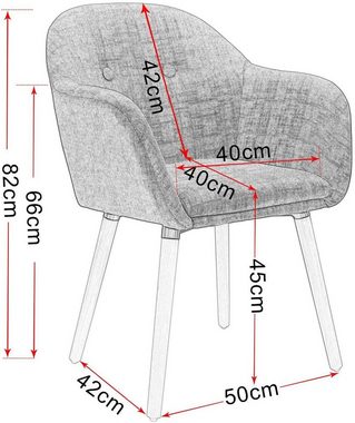 Woltu Esszimmerstuhl (4 St), Küchenstuhl Polsterstuhl Design Stuhl Massivholz