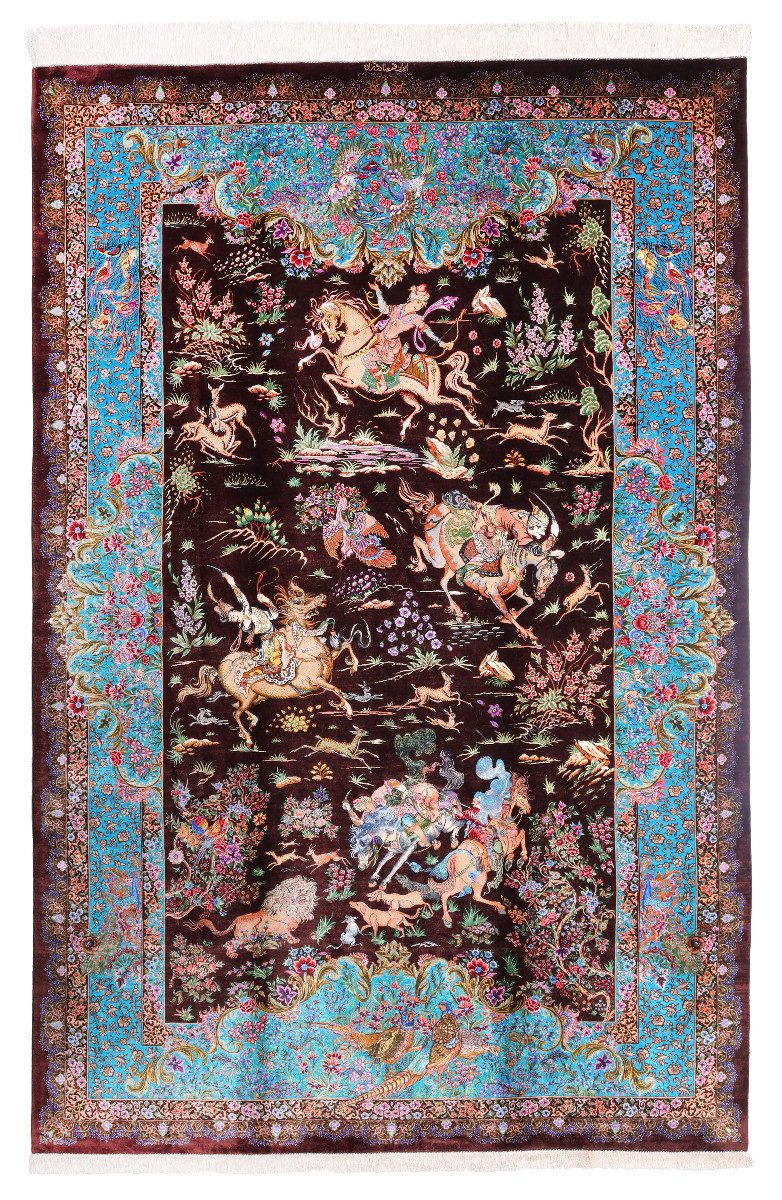 Carpet Avenue Teppich Ghom Seidenkette Bildteppich 299x200, Rechteck, Höhe: 4 mm