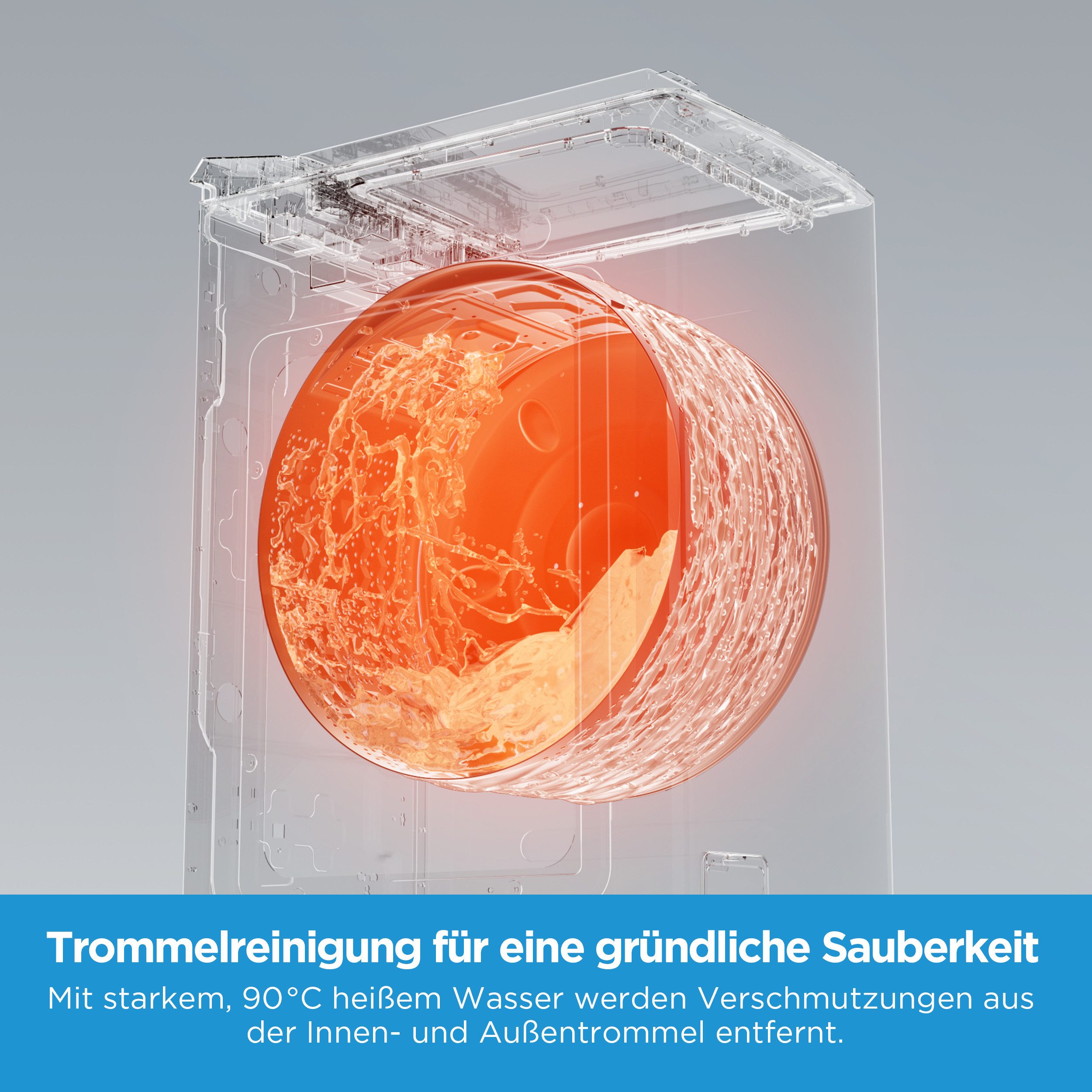 Midea Waschmaschine Toplader MF100 MF10ET70BA10, 7 kg, 1200 U/min – Bild 4 von 5