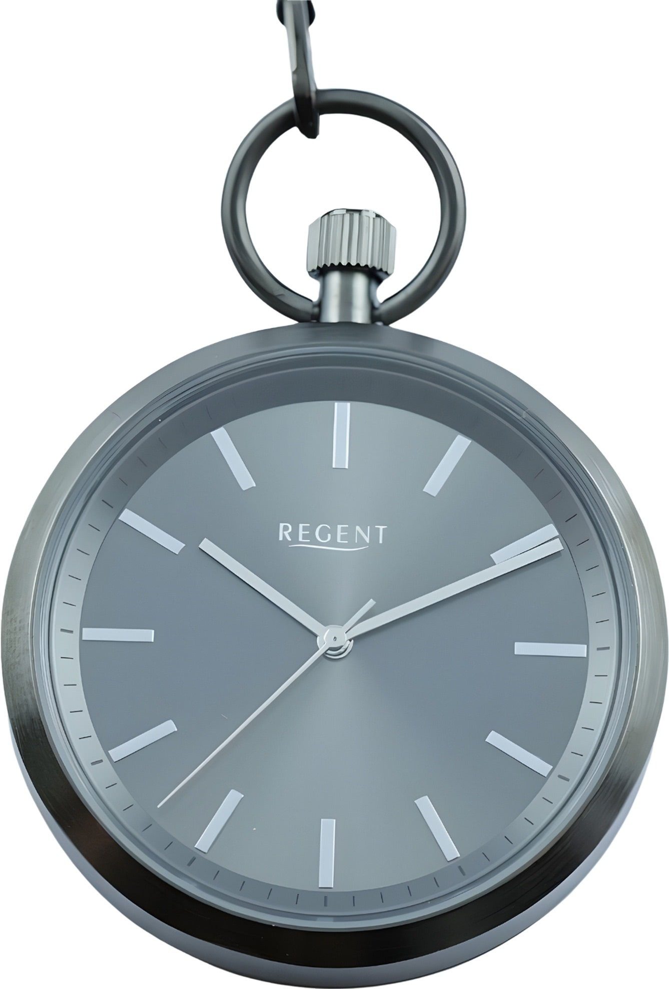 Regent Taschenuhr Regent Herren Taschenuhr extra Elegant 42mm), groß Metall, rund, Gehäuse, (Analoguhr), (ca. Herren Analog Taschenuhr