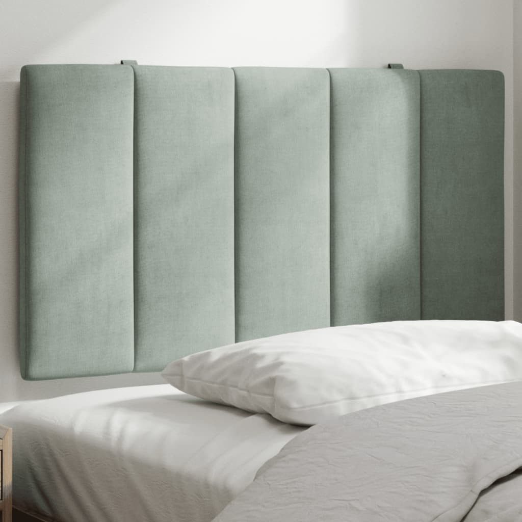 vidaXL Kopfteil, Bett Kopfteil-Kissen Hellgrau 90 cm Samt