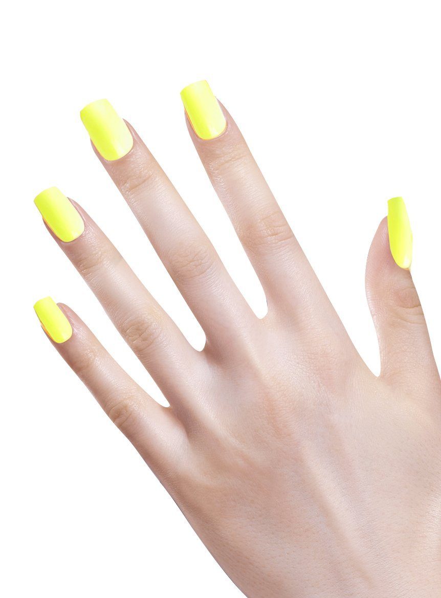 Widdmann Kunstfingernägel Ombre Fingernägel neongelb, Ein Satz künstliche Fingernägel zum Aufkleben