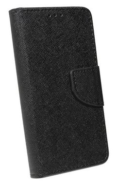 cofi1453 Handyhülle Buch Tasche "Fancy" für iPhone 13 Mini Handy Hülle, Kunstleder Schutzhülle Handy Wallet Case Cover mit Kartenfächern, Standfunktion Schwarz