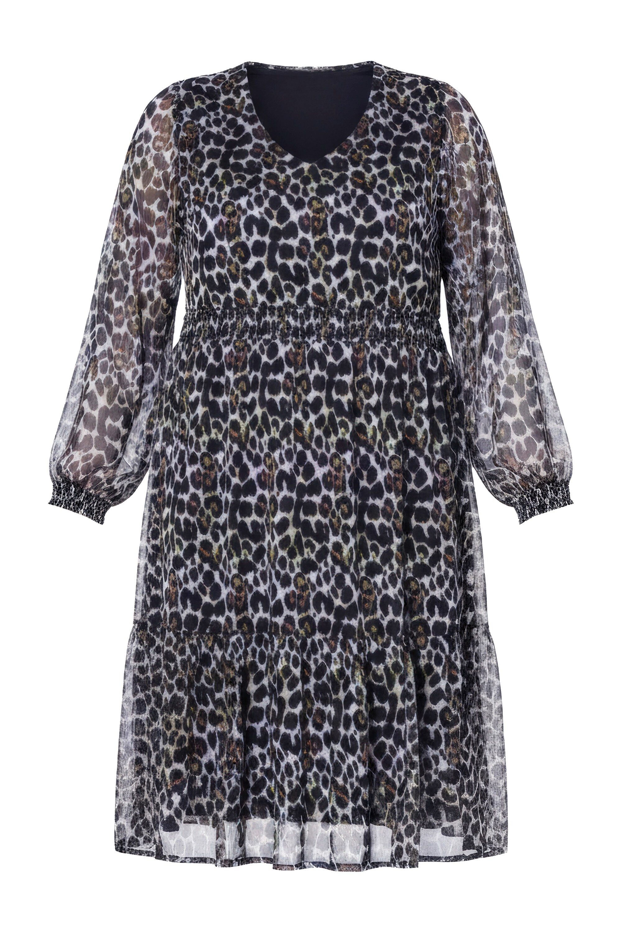 Studio Untold Maxikleid Midikleid A-Line doppellagig Leo Saumvolant günstig online kaufen