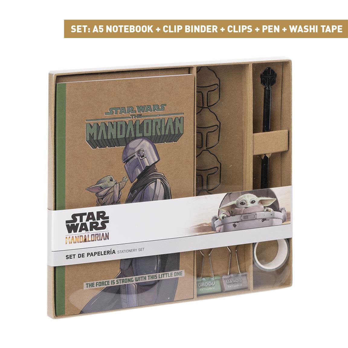 Cerda Notizbuch Star Wars: The Mandalorian Schreibset The Mandalorian, Das Set wird in einer Geschenkbox geliefert