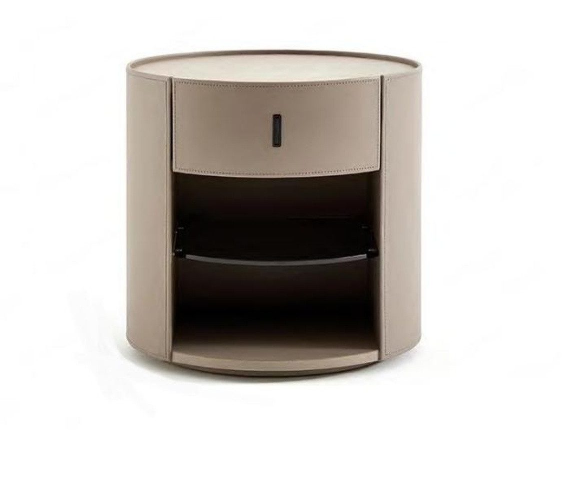 Xlmoebel Nachttisch Beiges Designer Nachttisch Set 2x Luxus Ночные пульты Möbel Sofort (1-St), Hergestellt in Europa
