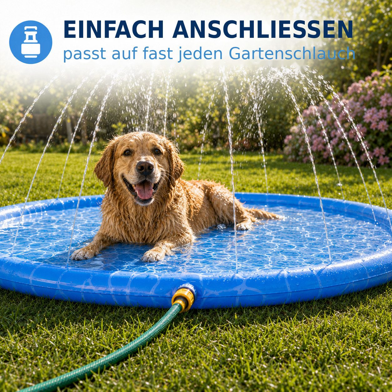 maxxpro Outdoor-Spielzeug maxxpro Hundepool Ø100 CM, Kunststoff