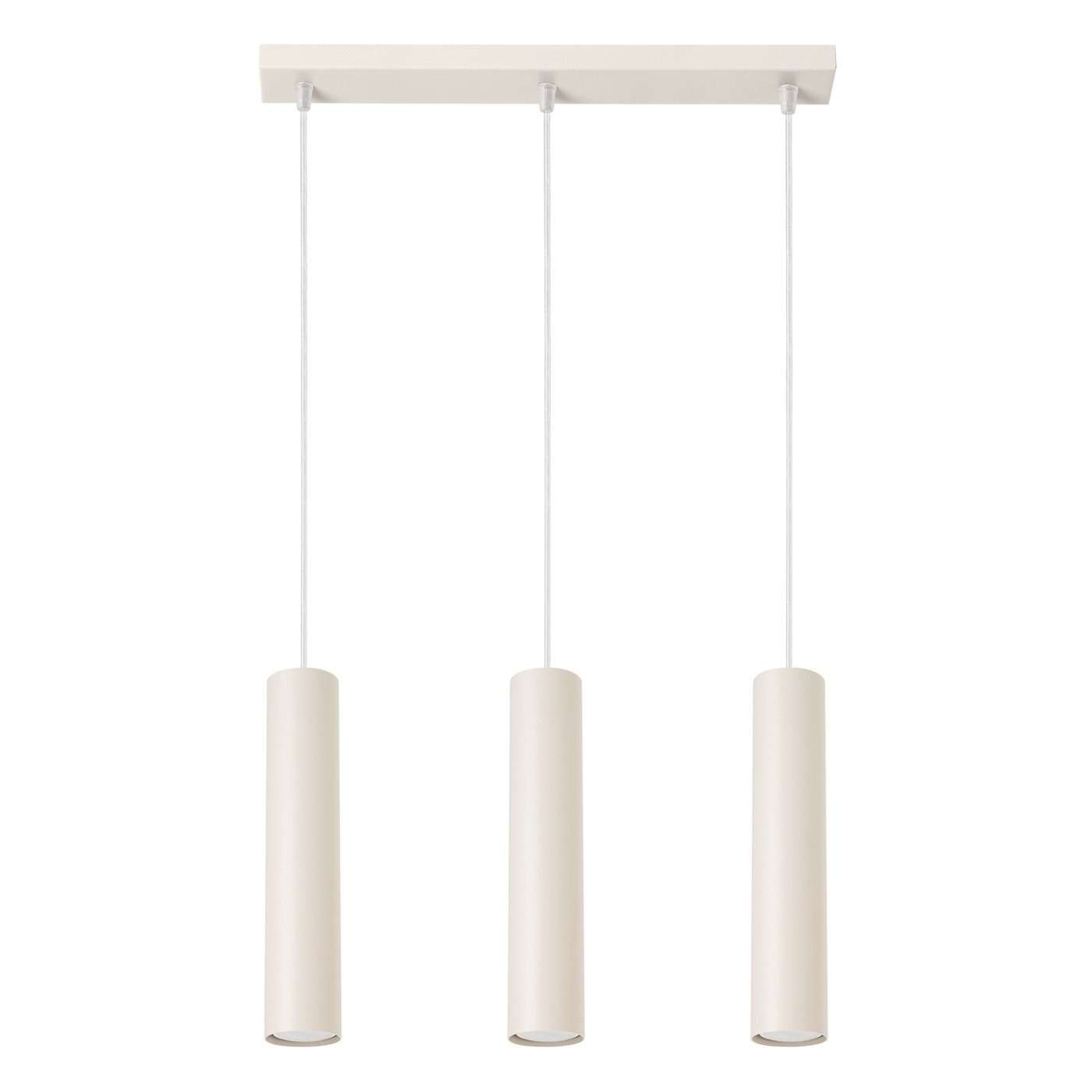 möbelvita Pendelleuchte Pendelleuchte KILX 3L beige, Riemenverstellung, NEIN
