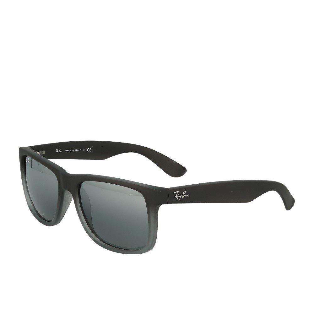 Ray-Ban Sonnenbrille Ray-Ban Justin RB4165 852/88 55 Rubber Grey On Clear  Grey Grey Mirror