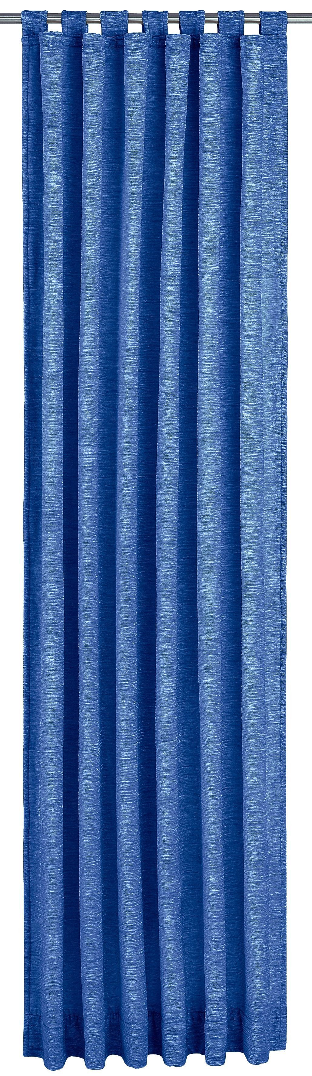 Wirth, (1 Trondheim g/m², Chenille Schlaufen blickdicht, 328 Vorhang St), royalblau