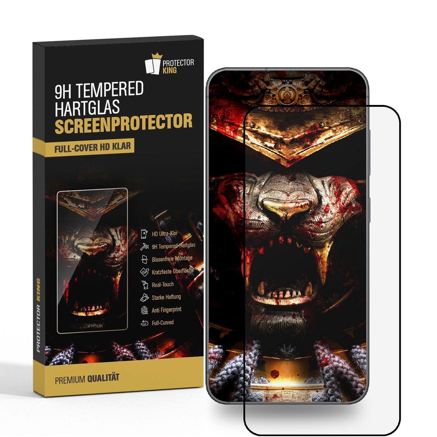 Schutzfolie 1x 9H Hartglas für Samsung Galaxy S21 FE FULL COVER Panzerfolie Displa