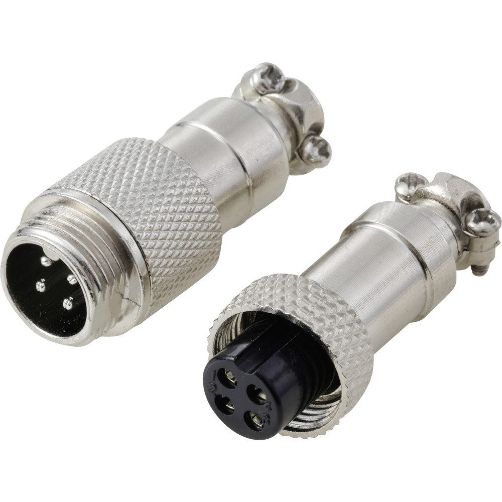 TRU COMPONENTS TRU COMPONENTS TC-13895564 Rundsteckverbinder Stecker, Buchsenkontakt Installationskabel