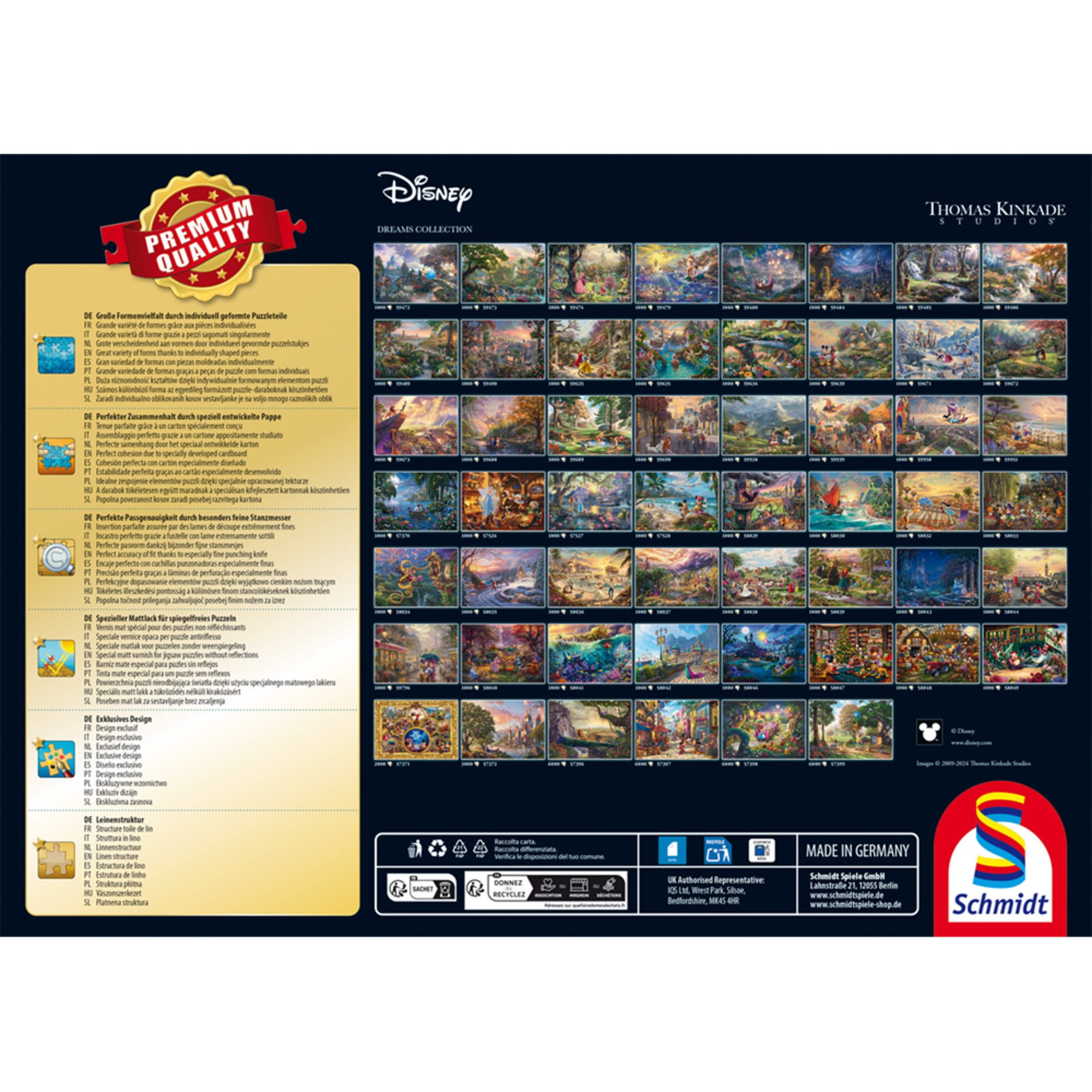 Schmidt Spiele Puzzle Schmidt Spiele Thomas Kinkade Studios: Disney -, 1000 Puzzleteile