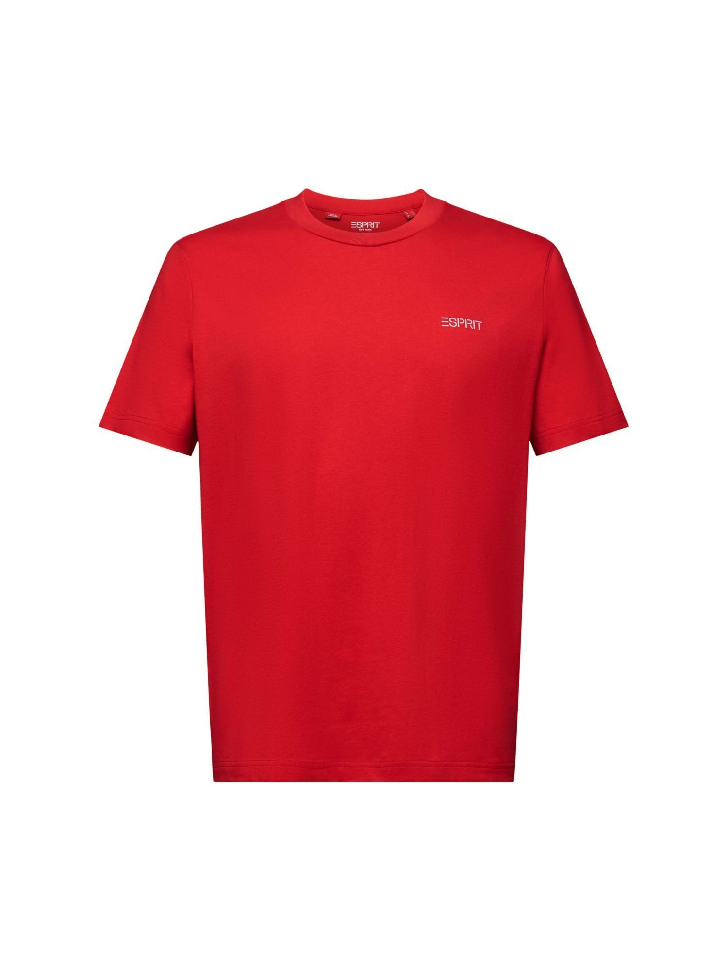 (1-tlg) Logo-T-Shirt T-Shirt RED Unisex DARK Esprit